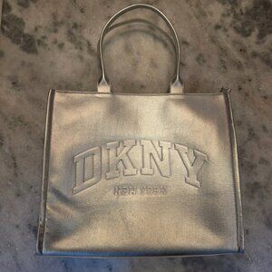 New DKNY Hadlee Large Tote in Silver